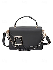 זול תיקי יד-תיק צד אלגנטי לנשים עם דמוי עור, תיק כתף אופנתי עם ידית עליונה ורצועת שרשרת, ארנק אופנתי להמרה לנשים, מושלם ללבישה יומיומית, טיולים לחופשה וללבוש מסיבה