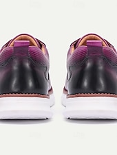 cheap Dress Sneakers-Men's Genuine Leather Fashionable Purple Dress Shoes, Unique Design for Weddings and Special Occasions