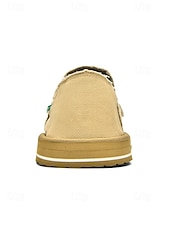 ieftine Bărbați-Espadrile slip-on bej pentru bărbați, cu partea superioară confortabilă și respirabilă, talpă din iută, potrivite pentru activități în aer liber, de resort, plajă și agrement