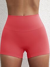 economico Pantaloncini sportivi-Per donna Shorts Pantaloncini Estivi Leggings Moda Streetwear Essenziale Corto Vita Alta Semplice Elastico in vita Traspirabilità Confortevole Alta elasticità Quotidiano Vacanza Streetwear Blu Bianco