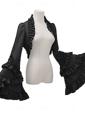 levne Topy-Rokoko Renesanční Steampunk Kabát Fancy kostým Tričko Volánkový rukáv Čerodějnice Upír Královský oděv Maškarní kostým Dámské Fantazie předvečer Všech svatých Karneval Výkon LARP Ren Faire Dospělé