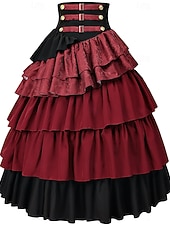 economico Fondi-Medievale Rinascimento Steampunk Gonna Costume di fantasia Pirata Costume Per donna Halloween Carnevale Performance LARP Fiera Rinascimentale Adulti Gonna