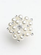 Недорогие Свадьба ACC-Женское кольцо с искусственным жемчугом, элегантное регулируемое коктейльное кольцо золотого и серебряного цвета, винтажное свадебное украшение для свадеб, вечеринок, вечерних мероприятий и торжественных случаев.