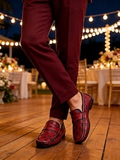 abordables Hombres-Mocasines sin cordones de piel sintética color tostado para hombre, modernos y versátiles, perfectos para noches de resort y veladas relajadas.