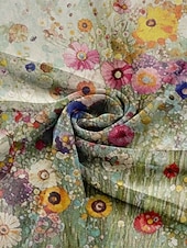 Недорогие Женские шарфы-Женский шарф из полиэстера с изображением клевера, изготовленный из дышащего шифона, с зеленым узором в виде клевера, идеально подходит для Дня Святого Патрика и повседневной носки.