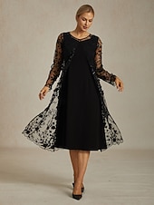 olcso Dzsekik-Női Blézer Dzsekik Kényelmes Csipke Hímzett Flitter Strassz Elegáns Virágos Hétköznapi Napi Kerek nyakkivágás Normál Háromnegyedes Felsőruházat Fekete Nyár Tavasz