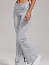 ieftine Pantaloni evazați de damă-Pentru femei Pantaloni Pantaloni evazați Pantaloni casual Vacanță Modă Șic Stradă Lungime totală Talie Înaltă Simplu Talie elastică Confort Comfortabil Micro-elastic Zilnic În aer liber Vacanță Gri
