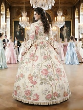 economico Vestiti-Rococò Barocco Vittoriano Lunghezza al pavimento Vestito Abito da Ballo Manica del polsino svasato Principessa Sposa Abito da ballo Costume Halloween Carnevale Mascherata Matrimonio Performance