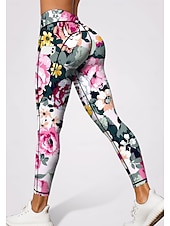 abordables jambières 3d-Femmes leggings de pilates Pantalons de fitness Leggings décontractés Poches Droit de timbre Patchwork Pilates Salle de sport Entraînement en salle Pantalons Collants Leggings Bloc de Couleur Floral