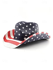 levne Příslušenství-250. výročí Spojených států pánský slaměný westernový klobouk s potiskem vlastenecké vlajky prodyšný tkaný fedora styl v několika designech festivalové prázdninové a volnočasové nošení