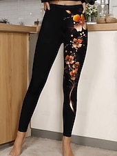 abordables -Femmes Pantalons Leggings Leggings confortables Streetwear Occasionnel Longueur complète Taille haute Papillon Taille Élastique Imprimé Respirabilité Confortable Élastique Vacances Rue Tenue