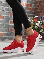 Недорогие Женские кроссовки-Белые женские дышащие кроссовки на платформе Flyknit — легкие, амортизирующие кроссовки для ходьбы, современная повседневная мода для бега, путешествий, работы, спортзала, шопинга. &amp;повседневная