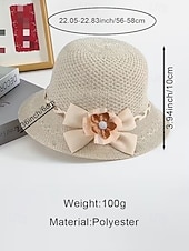 levne Dámské klobouky-Dámský skládací bohémský slaměný klobouk proti slunci – lehká prodyšná polyesterová plážová čepice s květinovou mašlí, více barev pro letní dovolenou, běžné nošení i cestování