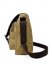 Χαμηλού Κόστους Ανδρικές τσάντες-Ανδρική τσάντα ώμου από καμβά, πολύχρωμη τσάντα ώμου μεγάλης χωρητικότητας με χιαστί ώμο, casual vintage τσάντα εργασίας για φορητό υπολογιστή για καθημερινές μετακινήσεις, υπαίθριες δραστηριότητες και χρήση γραφείου