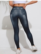 abordables -Femmes Pantalons Fuselés Leggings Jegging Vacances Streetwear Basique Longueur complète Taille moyenne Uni Cordon de serrage Avec Poches Confortable Micro-Élastique Haute Élasticité Quotidien Maison