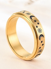 abordables Joyas para hombres-Anillo de acero inoxidable para hombre, disponible en varios colores, perfecto para vacaciones y uso diario informal.