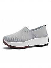 cheap Women's Sneakers-Women's Purple Breathable Knit Slip-On Sneakers - Lightweight Walking Shoes for Daily Walking, Travel, Work, Shopping, Fitness &amp; Everyday Wear