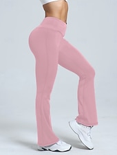 abordables Pantalon évasé pour femme-Femmes Pantalons Pantalon à pattes d'éléphant Pantalon décontracté Mode Streetwear Basique Longueur complète Taille haute Uni Avec Poches Taille Élastique Confort Haute Élasticité Quotidien Salle de