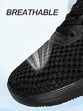 voordelige Vrouwen-Women's White Wide Fit Breathable Mesh Sneakers - Lightweight Mesh Walking Shoes for Resort Streets, Vacation Travel &amp; Everyday Casual Comfort