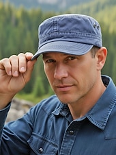 halpa Miesten hatut-Miesten puuvillainen sotilaslippis, saatavilla useissa väreissä, täydellinen lomalle ja arkeen