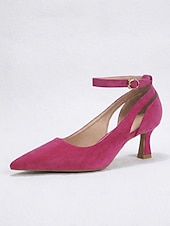 economico Madre della Sposa/Sposo-décolleté da donna con tacco a gattino e cinturino alla caviglia color albicocca: eleganti scarpe per la mamma della sposa per matrimoni all'aperto in giardino