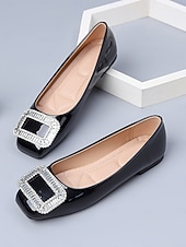 baratos Dama de honra-Sapatilhas femininas verde-esmeralda com fivela de cristal – sapatos elegantes para damas de honra em casamentos ao ar livre no jardim.