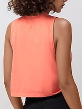 voordelige Gewone Tank-Dames Blouse Uitgesneden Effen Actief Casual Mouwloos Strakke ronde hals Normale tops Dagelijks Feestdagen Uitgaan blauw Zwart Wit Oranje Zomer Lente