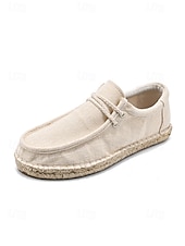 voordelige Heren-Beige casual loafers voor heren, lichtgewicht ontwerp met elastische veters, comfortabel en stijlvol voor buitenactiviteiten in resorts en zomervakanties.