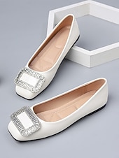 baratos Dama de honra-Sapatilhas femininas verde-esmeralda com fivela de cristal – sapatos elegantes para damas de honra em casamentos ao ar livre no jardim.