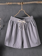 baratos Bermudas-Mulheres Bermudas chinês Calção Shorts de verão Férias Moda Roupa de rua Comprimento do joelho Cintura Alta Tecido Com Cordão Bolsos Cintura elástica Respirabilidade Confortável Sem Elasticidade