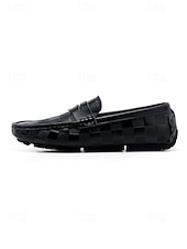abordables Hombres-Mocasines sin cordones de piel sintética color tostado para hombre, modernos y versátiles, perfectos para noches de resort y veladas relajadas.