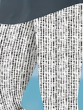 ieftine -Pentru femei chinez Jambiere Îmbrăcăminte de lounge Vacanță Epocă Șic Stradă Capris Talie Înaltă Grafic Geometric Imprimare Confort Απαλό Comfortabil Strech Zilnic În aer liber Vacanță Gri Var
