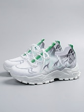 Χαμηλού Κόστους Γυναικεία Sneakers-Γυναικεία ελαφριά casual αθλητικά παπούτσια για περπάτημα με αναπνεύσιμο πλεκτό άνω μέρος - μοντέρνα αθλητικά άνετα παπούτσια με κορδόνια για καθημερινή χρήση, περπάτημα, ταξίδια, μετακινήσεις, βόλτες σε εξωτερικούς χώρους και casual fitness