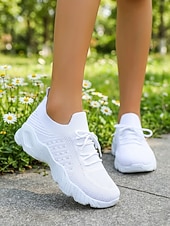 economico Sneakers da donna-scarpe da ginnastica casual da donna in Flyknit rosa - scarpe da ginnastica traspiranti, morbide e ammortizzate, comode da indossare ogni giorno, per viaggi, lavoro, shopping, fitness e attività