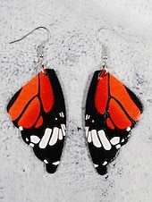 halpa Naisten korvakoru-Naisten keinonahkaiset perhossiipikorvakorut – boheemit kevyet roikkuvat korut rantalomaan, arkeen ja juhla-asuihin