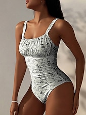 economico Costumi interi-Per donna Costumi da bagno Bikini Due pezzi Costume da bagno Snello Senza schiena Vacanza Abbigliamento da Spiaggia Floreale Scollo a Cucchiaio Senza Maniche Costumi da bagno