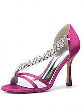 preiswerte Braut-Champagnerfarbene Brautschuhe aus Satin mit Kristallbesatz – elegante Hochzeitsschuhe für Stadthochzeiten