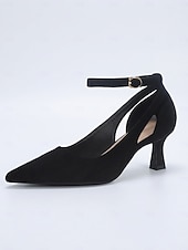 economico Madre della Sposa/Sposo-décolleté da donna con tacco a gattino e cinturino alla caviglia color albicocca: eleganti scarpe per la mamma della sposa per matrimoni all'aperto in giardino