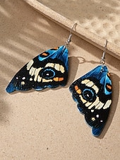 halpa Naisten korvakoru-Naisten keinonahkaiset perhossiipikorvakorut – boheemit kevyet roikkuvat korut rantalomaan, arkeen ja juhla-asuihin