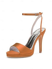abordables novia-Sandalias de tacón alto con tira en el tobillo doradas para mujer, elegantes zapatos de novia minimalistas para bodas en la ciudad.