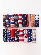 economico Accessori-Foulard in poliestere femminile dell'anniversario dei 250 anni degli Stati Uniti disponibili in più modelli leggero e traspirante per primavera e estate perfetto per USA Giorno dell'Indipendenza e