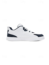 cheap Dress Sneakers-Men's Faux Leather Casual Sneakers, Comfortable Stylish Shoes for Garden Weddings, Ideal for Casual Wedding Guests
