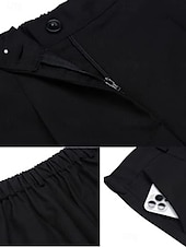 economico Fondi-Per donna Pantaloni effetto lino Chinos Shorts Pantaloncini Estivi Vacanza Moda Streetwear Corto Vita Alta Tinta unica Tasca Comodo Morbido Confortevole Micro-elastico All'aperto Streetwear Nero