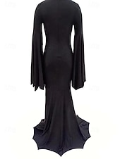  Walpurgisnacht Kleid Halloween-Kleid Hexe Morticia Addams Addams Familie Punk & Gothic Erwachsene Damen Karneval Party / Abend Einfache Halloween-Kostüme Verkleiden