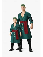 abordables Disfraces de anime-Aventurero del océano Swordsman Pirata del Sombrero de Paja Animé Traje de cosplay Accesorios Trajes De Cosplay Víspera de Todos los Santos Carnaval Disfraz Para Chico Niños Adulto