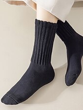 preiswerte Socken-Unisex Strümpfe Täglich Heim Outdoor Einfarbig Polyester Klassisch Lässig Elastisch 5 Paare
