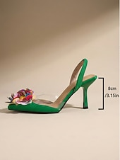 economico Donne-Per donna Vacanza Feste Serate al resort Glitter Stiletto Punta a Punta Vacanza Moda Finta Pelle Mocassino fluorescente verde Giallo Rosa