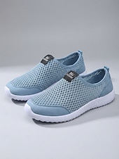 preiswerte Damen-Sneaker-Hellblaue, atmungsaktive Mesh-Slipper für Damen – leichte Outdoor-Sneaker zum Wandern, Spazierengehen, Reisen und für den täglichen Gebrauch