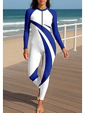 economico Rash Guards Interi-Per donna Top sottomuta Cerniera Frontale UPF50+ Asciugatura Rapida Leggero Manica Lunga Body Maglia da nuoto Surf Spiaggia Sport Acquatici Estate
