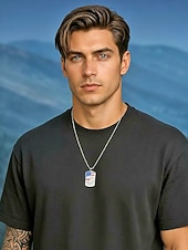  Vereinigte Staaten 250. Jubiläum Herren Legierung USA Flagge und Adler Anhänger Halskette erhältlich in Gold und Silber perfekt für USA Unabhängigkeitstag  Freizeitkleidung